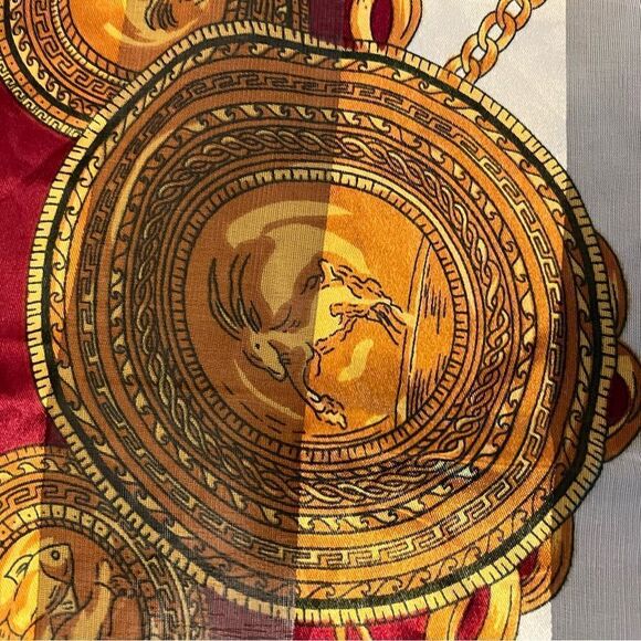 Women’s EUC silky feeling large zodiac Polyester scarf - Picture 2 of 4